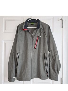 Koppen Fleece Jacket Mens Gray Full Zip Mock Neck Pockets L Gorpcore Techwear